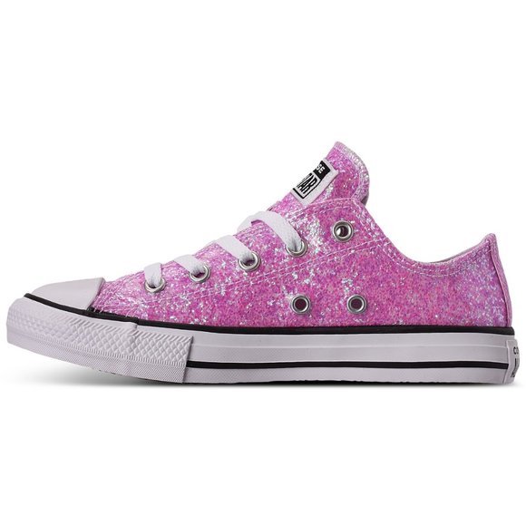 NEW Converse Little Girls All Star Glitter sneaker - Picture 10 of 16